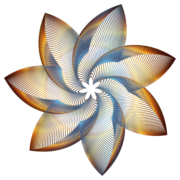 Prismatic Flower Line Art No Background