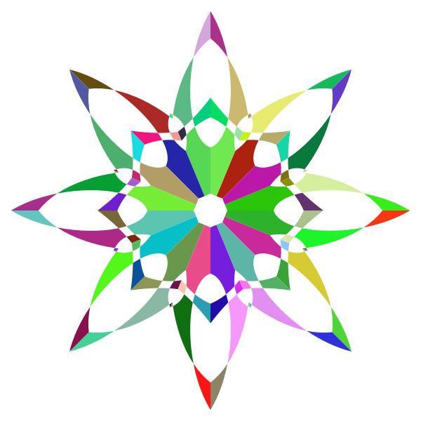 Prismatic Flower Silhouette 2