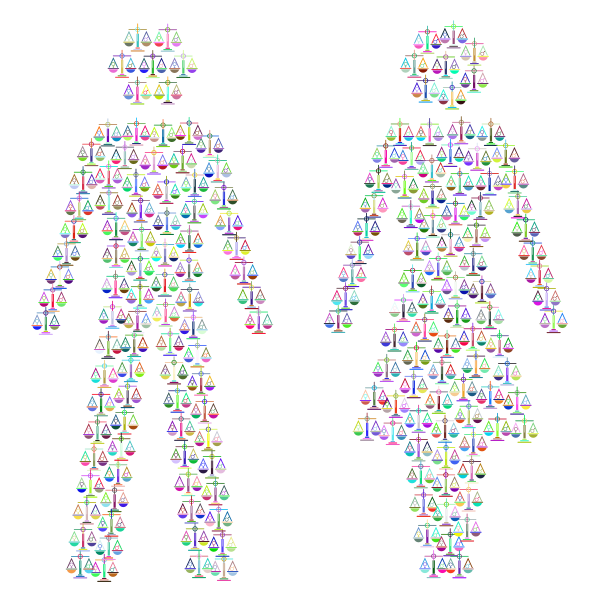 Prismatic Gender Equality Male And Female Figures 2 No Background