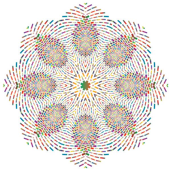 Prismatic Geometric Mandala No Background