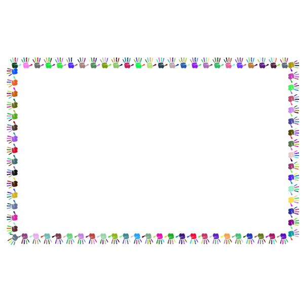 Prismatic Handprints Frame