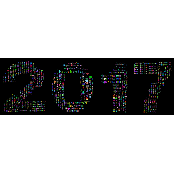 Prismatic Happy New Year 2017 Word Cloud