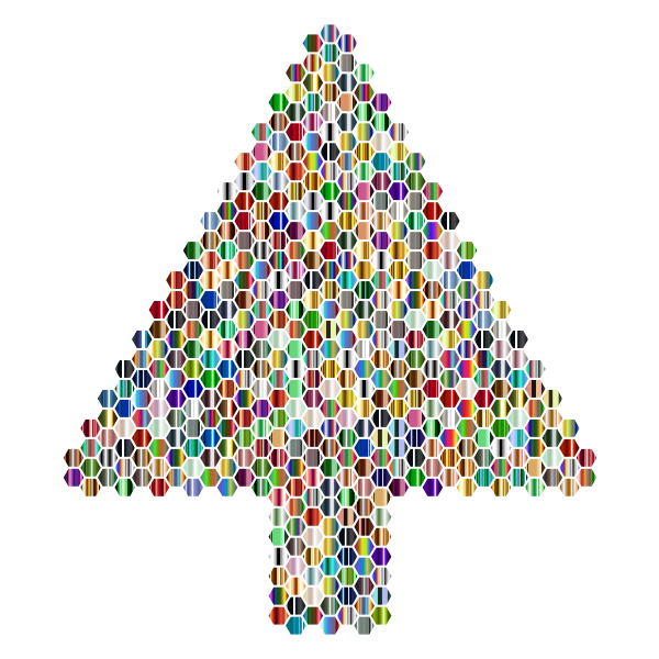 Prismatic Hexagonal Abstract Christmas Tree 6