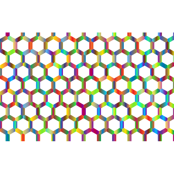 Prismatic Hexagonal Geometric Pattern 3 No Background