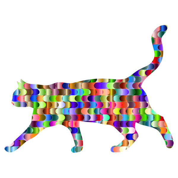 Prismatic Interlocking Waves Cat