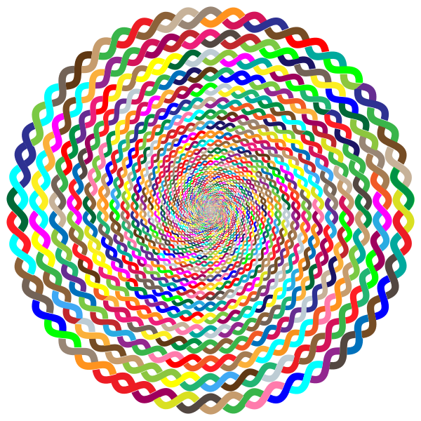 Prismatic Intertwined Circle Vortex No Background