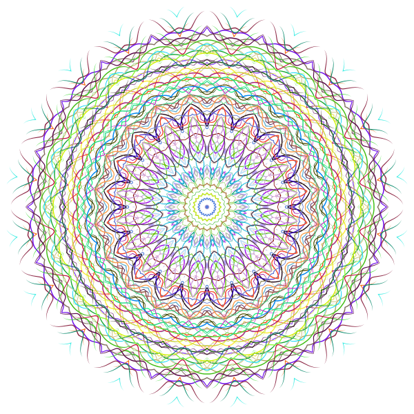 Prismatic Line Art Mandala 2 No Background