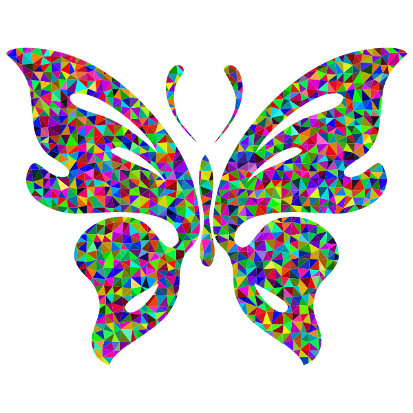 Prismatic Low Poly Butterfly