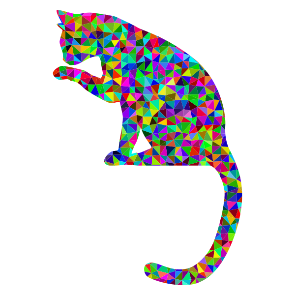 Prismatic Low Poly Cat