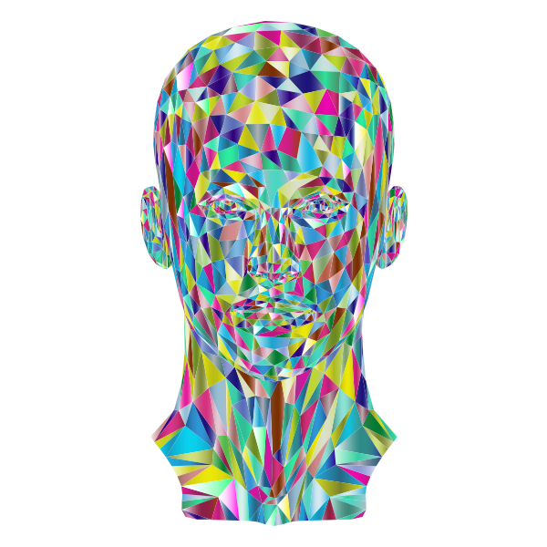 Prismatic Low Poly Female Head 2