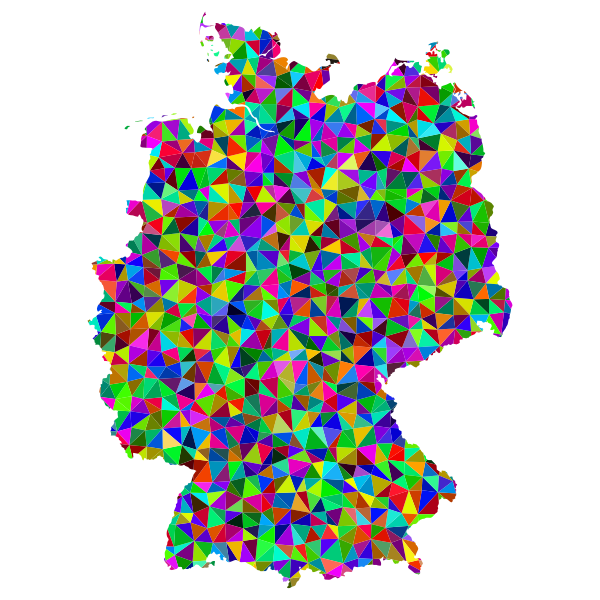 Prismatic Low Poly Germany Map