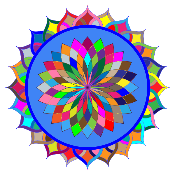 Prismatic Mandala Line Art 2