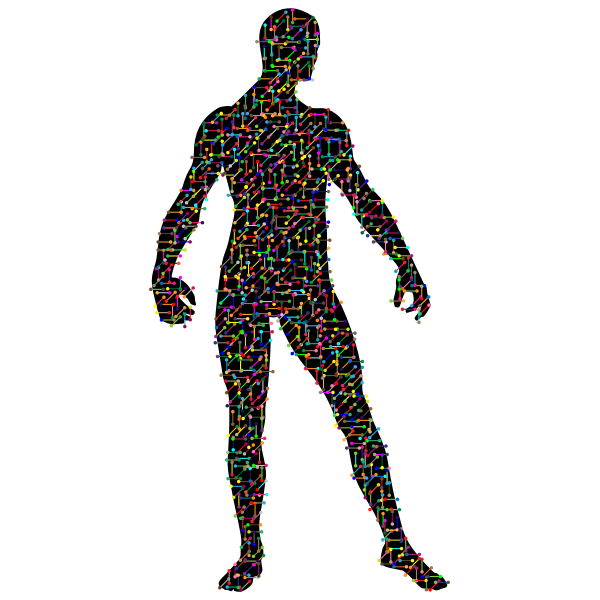 Prismatic Molecular Man With Background