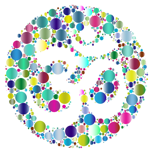 Prismatic Om Symbol Negative Space Circles 3