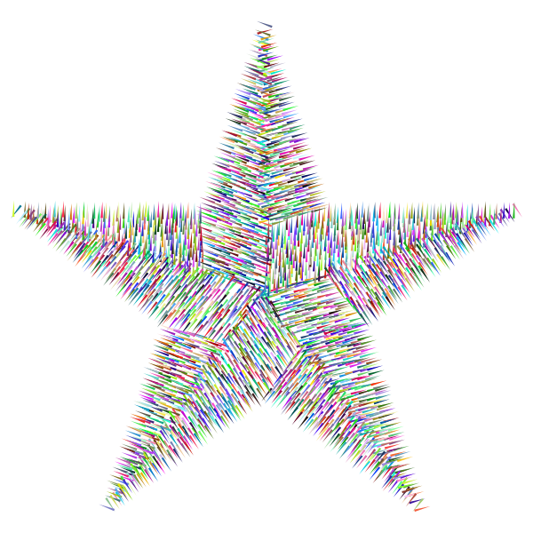 Prismatic Patchwork Star No Background