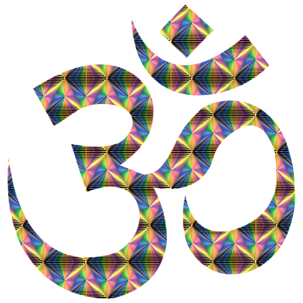 Prismatic Patterned Om Symbol