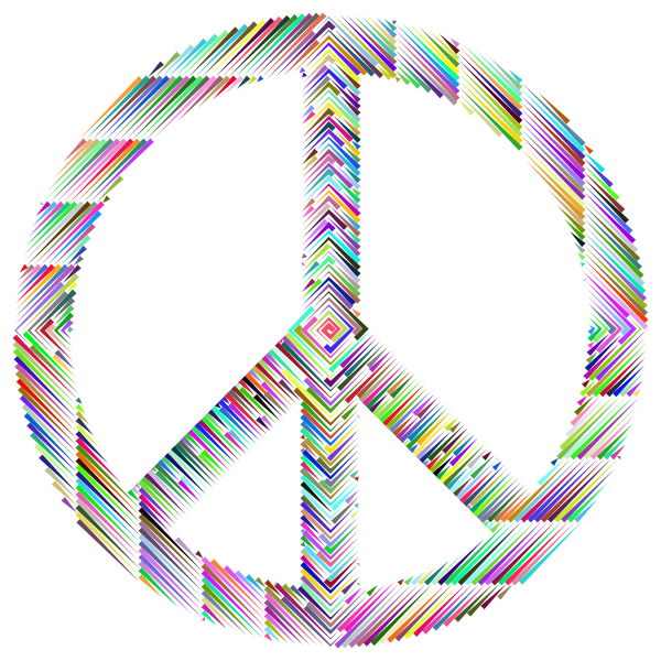 Prismatic Peace Sign Concentric