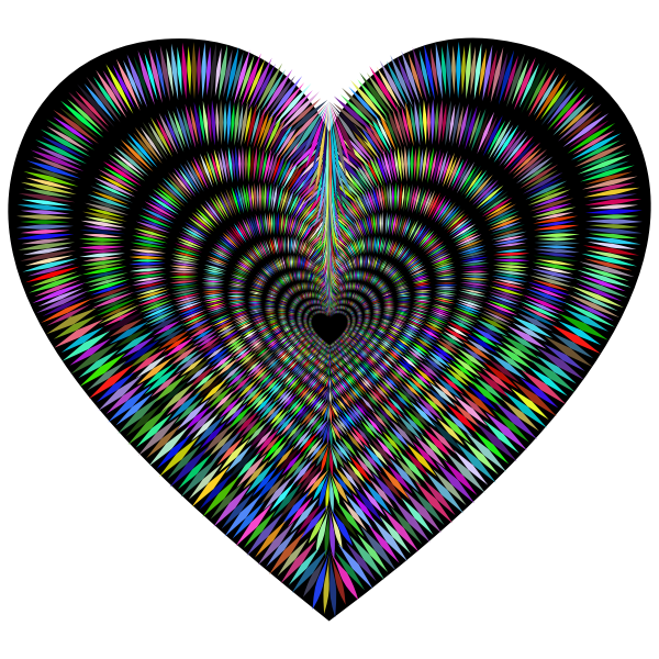 Prismatic Sharp Spiky Heart Tunnel 2 With Background