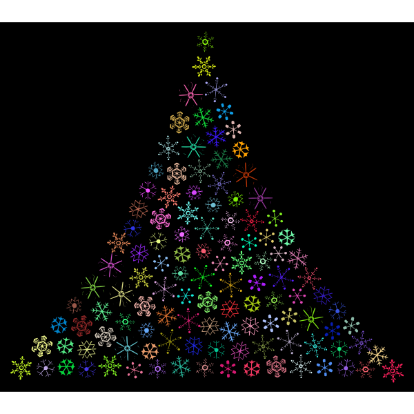 Prismatic Snowflake Christmas Tree