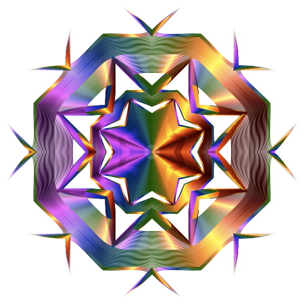 Prismatic Star Line Art 5 Variation 3 No Background