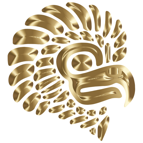 Prismatic Stylized Mexican Eagle Silhouette 7