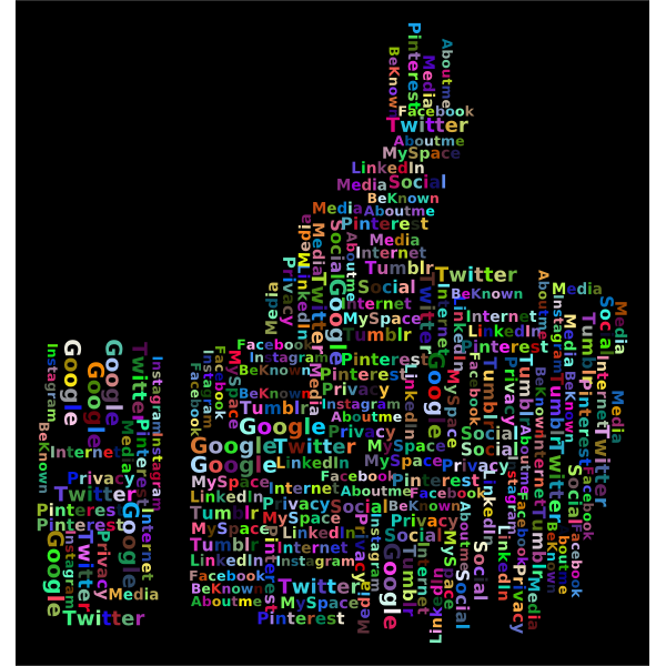 Prismatic Thumbs Up Social Media Word Cloud