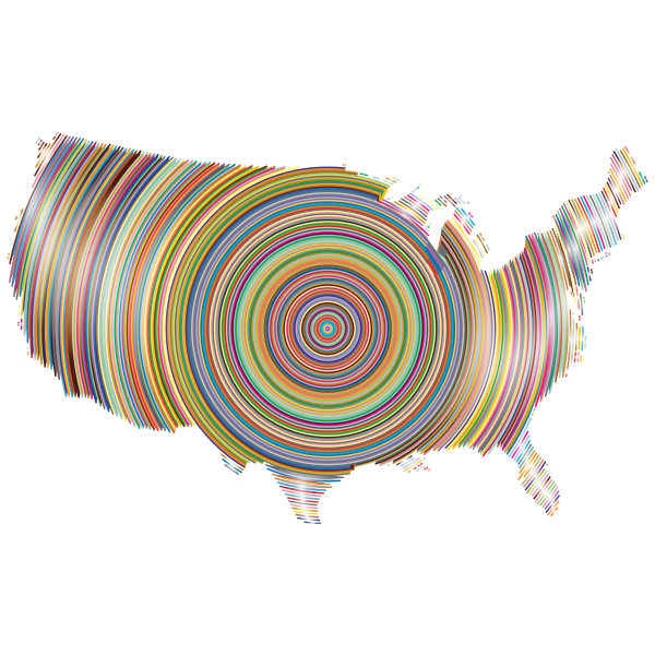 Prismatic United States Concentric Circles 2