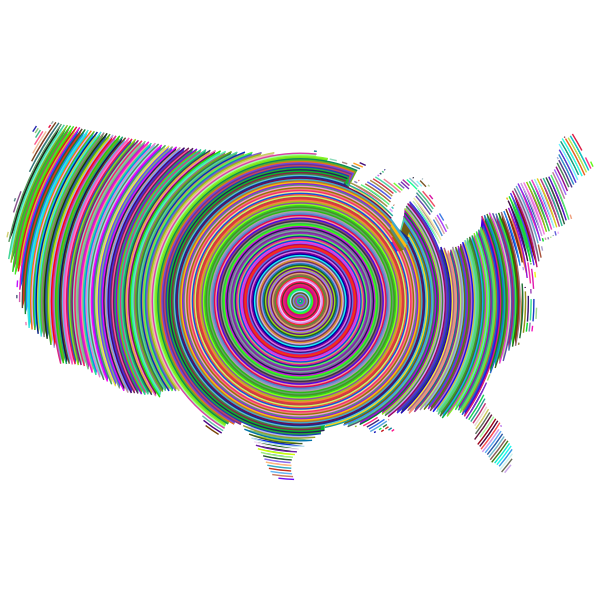 Prismatic United States Concentric Circles