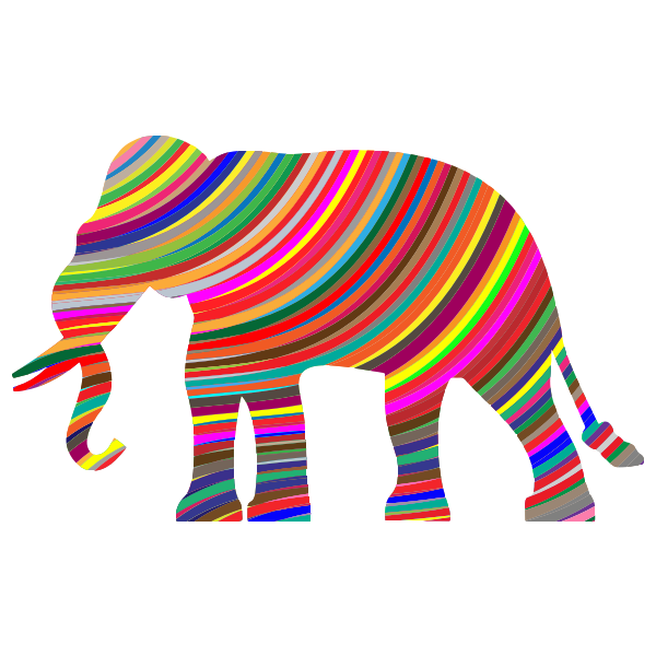 Prismatic Waves Elephant