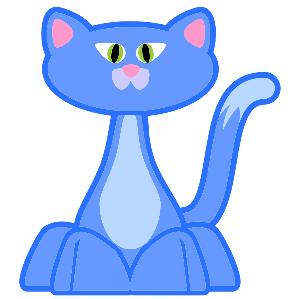 Purple Cartoon Cat