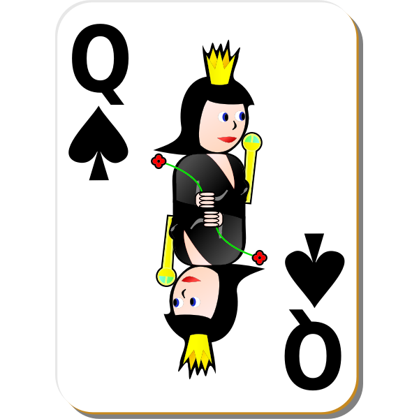 Queen of Spades gaming card vector image