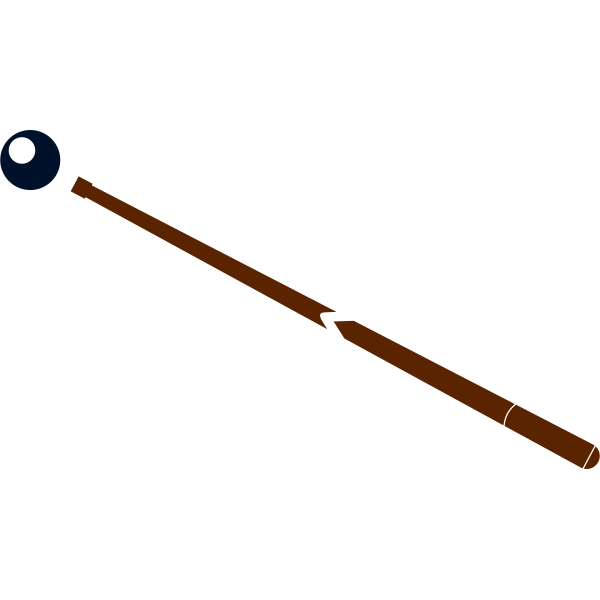 Image of stick and ball for playing snooker