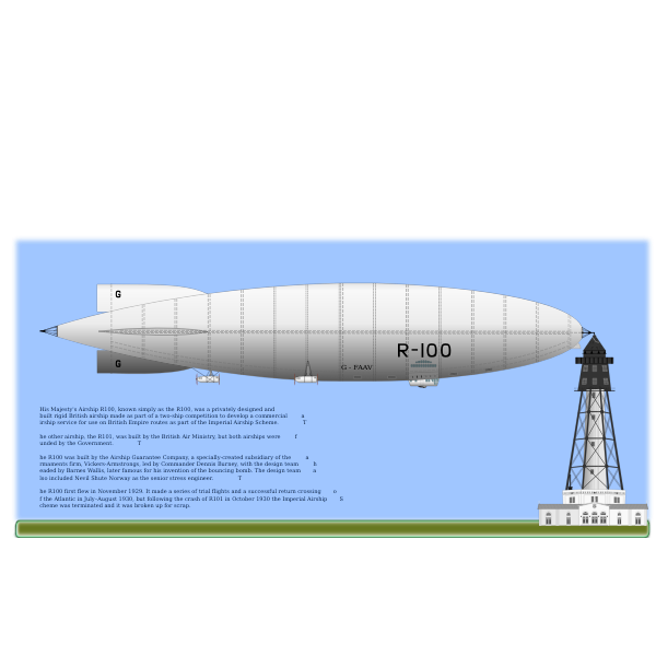 HM Airship R100 vector graphics