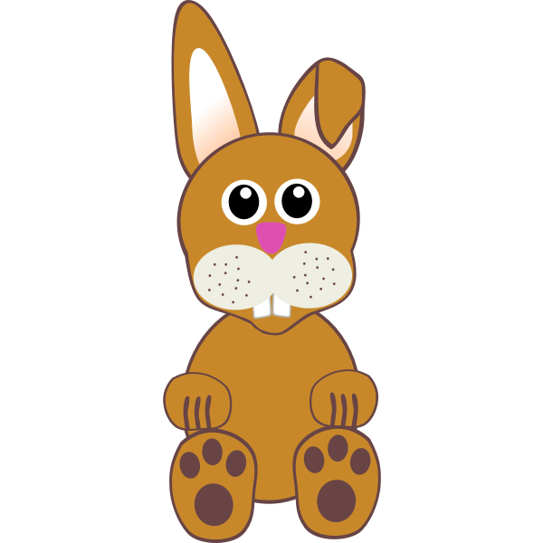 Funny bunny toy illustration