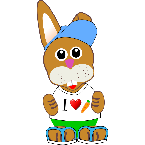 Funny bunny vector drawing