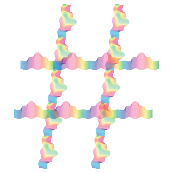 Rainbow Guilloche Hashtag No Background