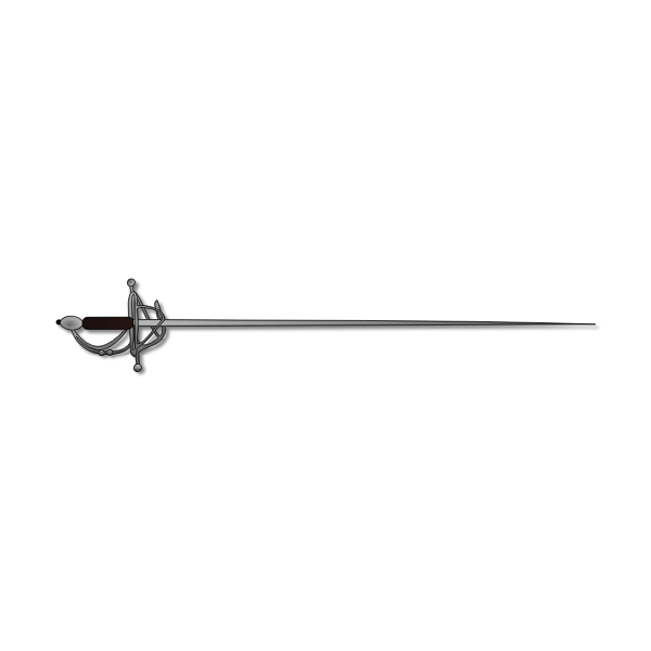 Drawing of long metal sword
