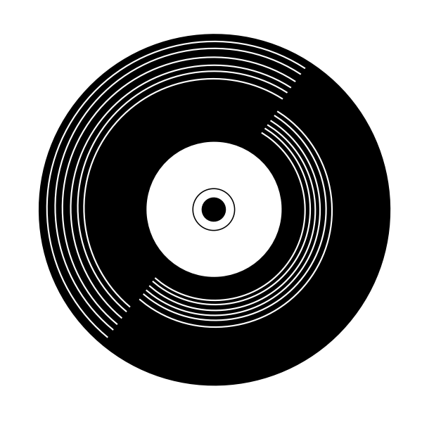 Vinyl record pictogram illustration