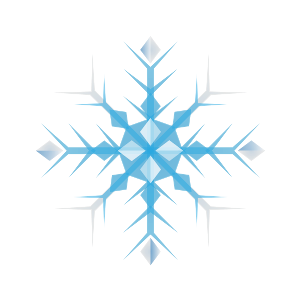 Simple geometric snowflake vector illustration