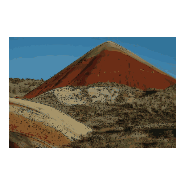 Red volcano cone