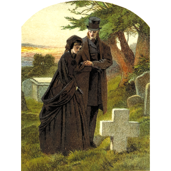 Couple on graveyard