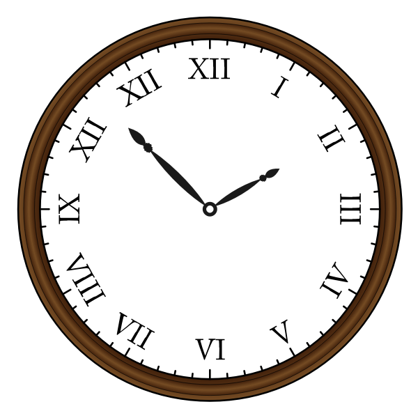 Retro clock vector drawing