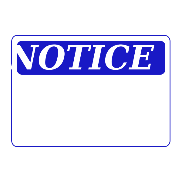 Warning sign blank blue vector image