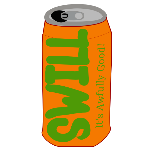 Vector image of Swill soda can