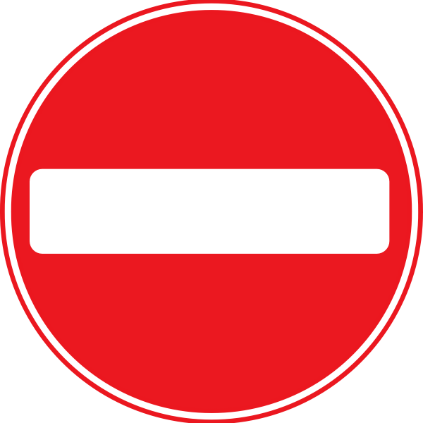 No entry symbol