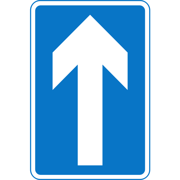 One way sign