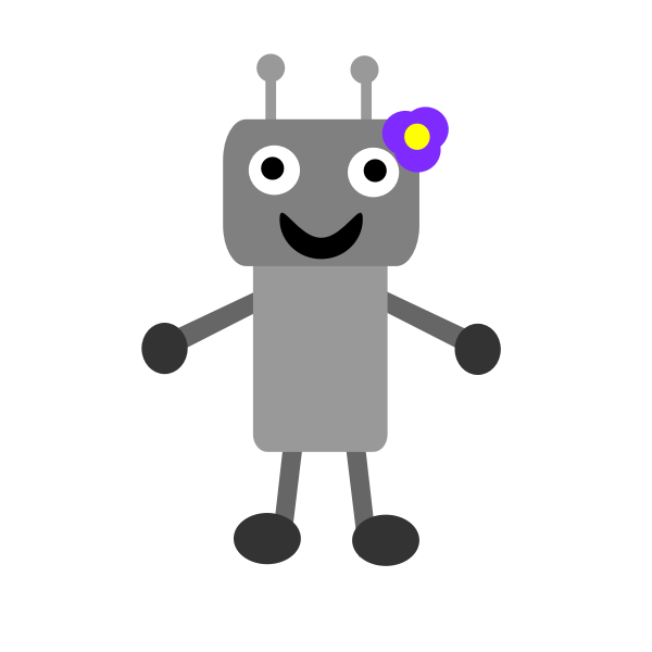 Girly robot vector image