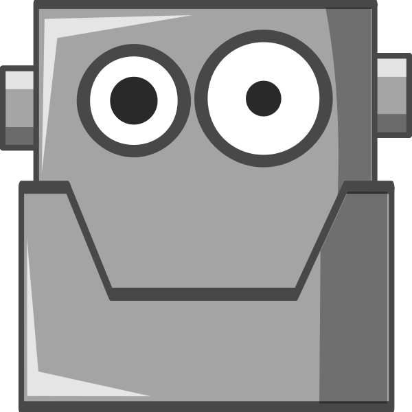 Cute robot portrait vector image