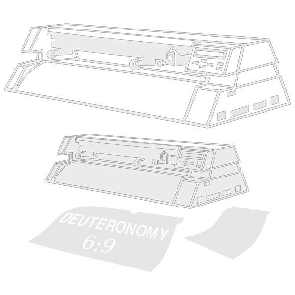 Vector illustration of plotter machine