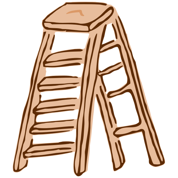 Roughly drawn stepladder